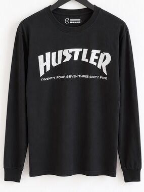 Hustler Logo Long Sleeve Tee - Black